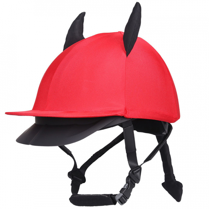 Hjälmöverdrag Halloween Devil Röd/Svart i gruppen Ridutrustning / Ridhjälmar / Hjälmskötsel & Tillbehör hos Horseonline AB (8548DEVRE)