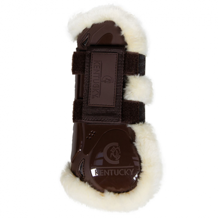 Senskydd Vegan Sheepskin Velcro Brun i gruppen Hästutrustning / Benskydd & Benlindor / Senskydd hos Horseonline AB (8810405MBR_r)