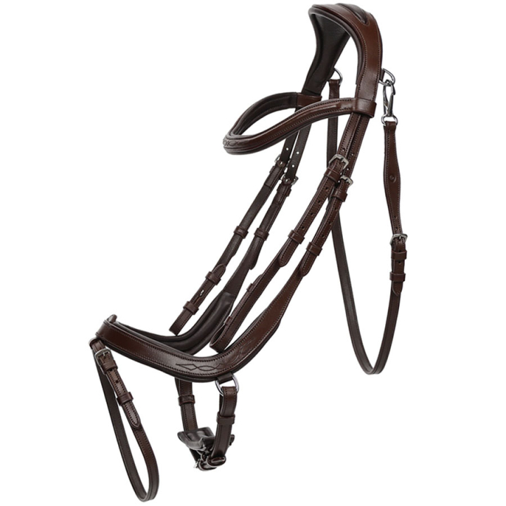 Anatomiskt Träns Salerno Brun i gruppen Hästutrustning / Träns & Pannband / Träns hos Horseonline AB (9106BR3BR_r)