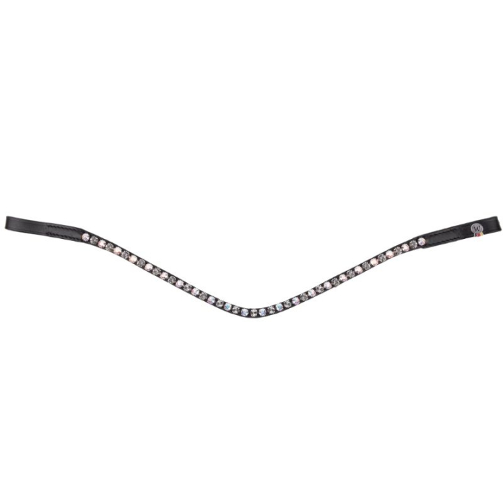 Pannband Glam X-Line Black/Pearl/Grey i gruppen Hästutrustning / Träns & Pannband / Pannband hos Horseonline AB (9579010PBPG_r)