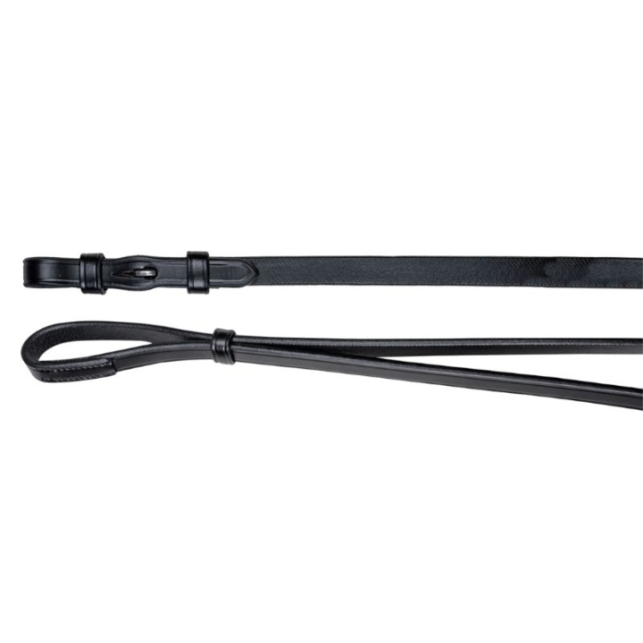 Kandartyglar Leather 12mm Hooks Svart Full i gruppen Hästutrustning / Tyglar / Lädertyglar hos Horseonline AB (958401BA-FU)