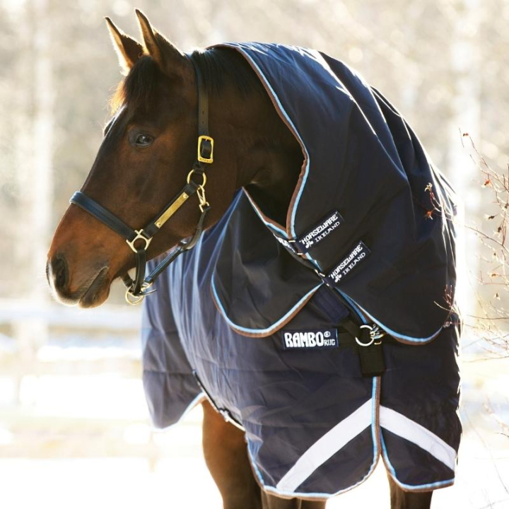 Utetäcke Rambo Duo Plus 1000D (100g + 300g) Marinblå/Ljusblå/Brun i gruppen Hästtäcken / Utetäcken hos Horseonline AB (AAADA3BDNNALBLBR_r)