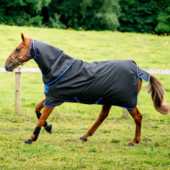 Vintertäcke med Hals Amigo Ripstop 900 Plus 200g Svart/Blå i gruppen Hästtäcken / Utetäcken / Vintertäcken hos Horseonline AB (AARPG4BA)