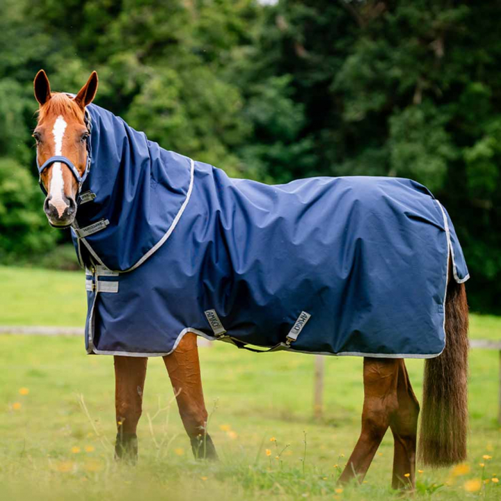 Vintertäcke med Hals Amigo Ripstop 900 Plus 200g Marinblå/Grå i gruppen Hästtäcken / Utetäcken / Vintertäcken hos Horseonline AB (AARPG4NA)