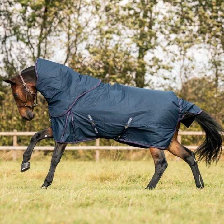 Vintertäcke med Hals Turnout 200g 600D Marinblå i gruppen Hästtäcken / Utetäcken / Vintertäcken hos Horseonline AB (AS00541785NA_r)