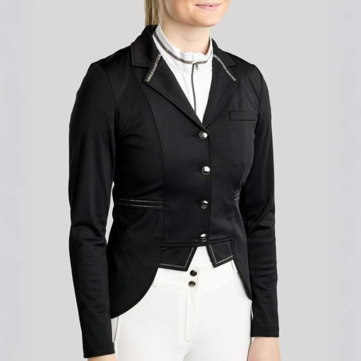 Kort frack MoKylie Softshell Gun Metal Crystals Svart i gruppen Ridkläder / Kavajer & Frackar hos Horseonline AB (COAT2670434BA_r)