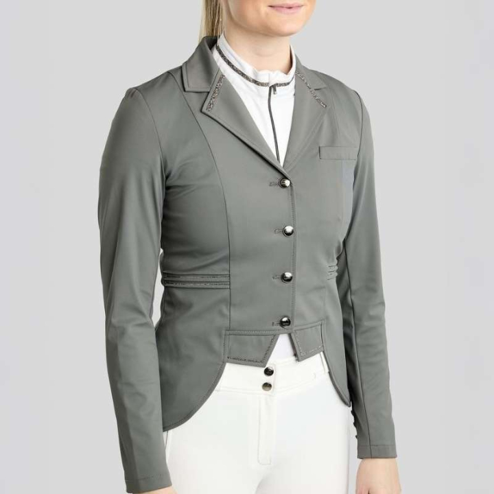 Kort frack MoKylie Softshell Gun Metal Crystals Grå i gruppen Ridkläder / Kavajer & Frackar hos Horseonline AB (COAT2670634GR_r)