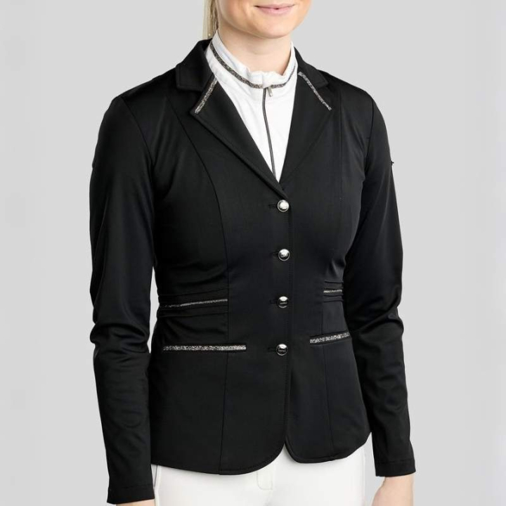 Tävlingskavaj MoKelly Softshell Gun Metal Crystals Svart i gruppen Ridkläder / Kavajer & Frackar hos Horseonline AB (COMB2671434BA_r)