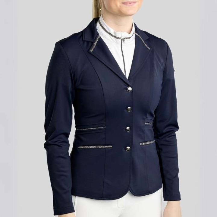 Tävlingskavaj MoKelly Softshell Gun Metal Crystals Marinblå i gruppen Ridkläder / Kavajer & Frackar hos Horseonline AB (COMB2671734NA_r)