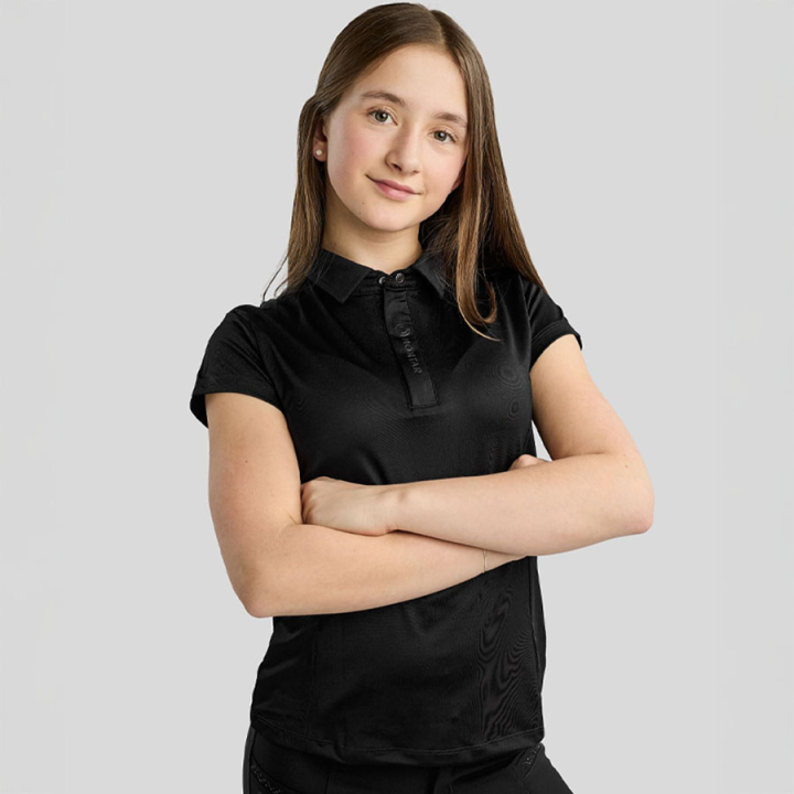 Polotröja Barn/Junior Clubwear Svart i gruppen Ridkläder / Ridtoppar & T-shirts / Pikéer hos Horseonline AB (CW4024141BA_r)
