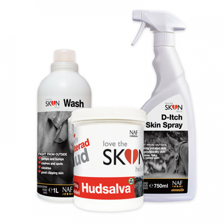 Produkter mot Klåda 3-pack Tvätt, Salva och Spray i gruppen Skötsel & Vård / Klåda & Eksem hos Horseonline AB (EKSEMKITNAF)