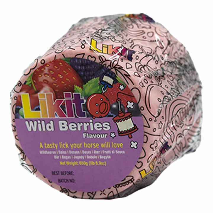 Slicksten Wild Berries Refill med Hål 650g i gruppen Fodertillskott / Fodertillskott häst / Saltstenar & Slickstenar hos Horseonline AB (LIKB2WB-650)