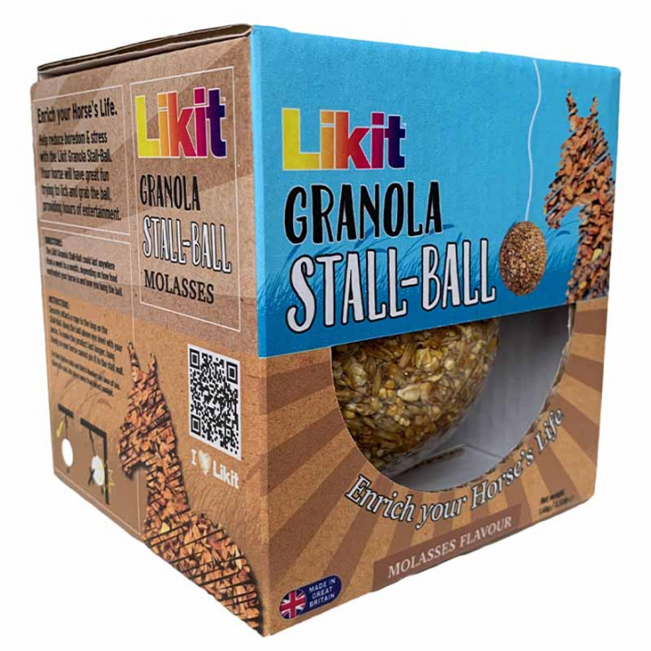 Stallboll Granola Molasses 1,6kg i gruppen Fodertillskott / Fodertillskott häst / Saltstenar & Slickstenar hos Horseonline AB (LIKGRANBALLNA-1600)
