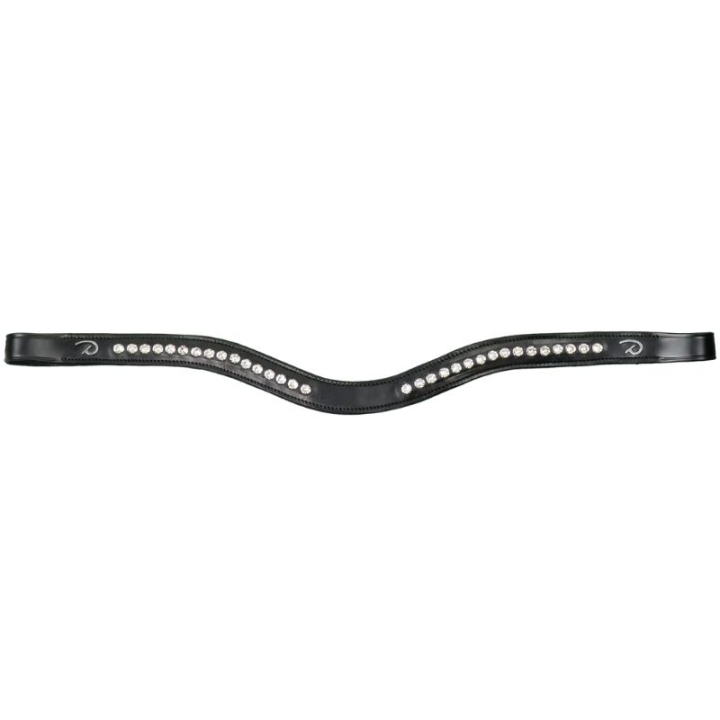 Pannband V-form Half Swarovski New English Collection Svart i gruppen Hästutrustning / Träns & Pannband / Pannband hos Horseonline AB (NE02FSv_r)