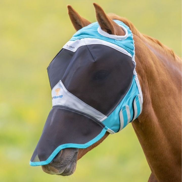 Flughuva utan öron med nos Fine Mesh Grön i gruppen Flugskydd / Flughuvor hos Horseonline AB (SH666622GN_r)