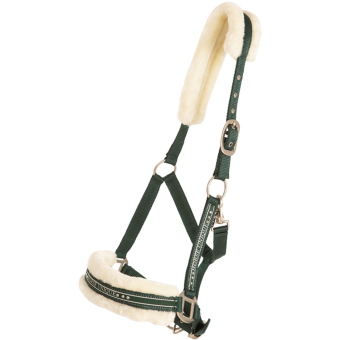 Grimma med Ludd Mörkgrön/Creme