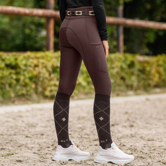 Ridtights Barn/Junior Ella Glam Full Grip Brun