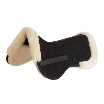 Sadelpad Faux Fur Svart