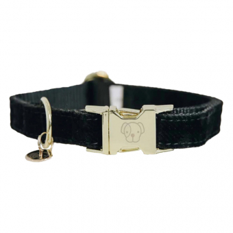 Hundhalsband Corduroy Svart