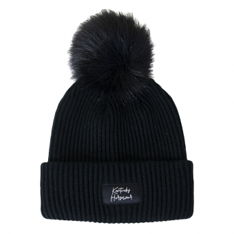 Mössa Beanie Pompom Svart