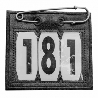 Nummerlapp PVC Safety Pin Svart