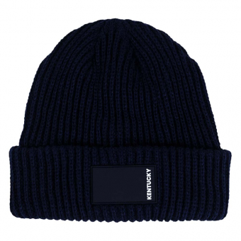 Mössa Beanie Rubber Logo Marinblå