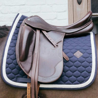 Dressyrschabrak Plaited Cord Marinblå
