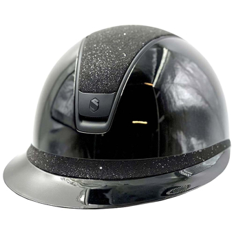 Ridhjälm Miss Shield 2.0 Glossy Crystal Fabric Matt Trim Svart