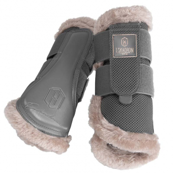 Damasker Mesh Fauxfur Heritage Ljusgrå