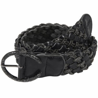 Skärp Braided Stone Svart