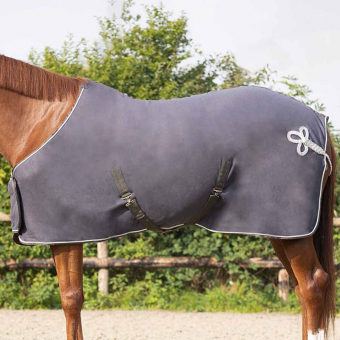 Fleecetäcke Ornament Grå/Silver