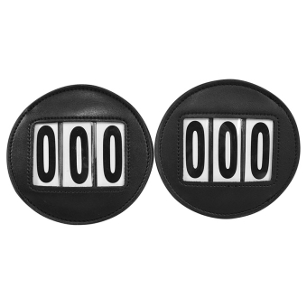 Nummerlapp HS Vegan Leather 2-pack Svart