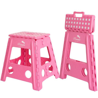 Hopfällbar Stallpall Anti-Slip Rosa