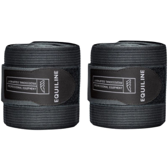 Benlindor Work Bandage Elastisk/Fleece 2-pack Svart
