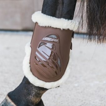 Strykkappor Elastic Vegan Sheepskin Brun