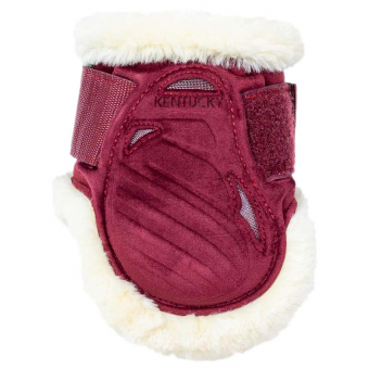 Strykkappor Young Vegan Sheepskin Velvet Vinröd