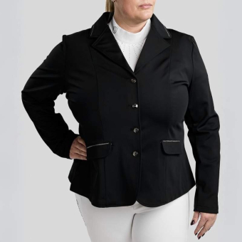 Tävlingskavaj MoFlair Softshell Gun Metal Crystals Curve Svart