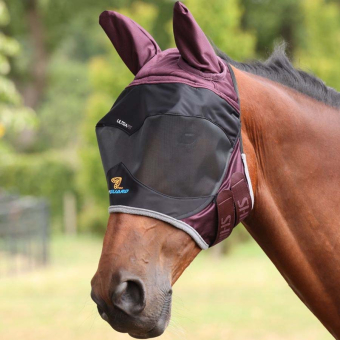 Flughuva Deluxe with Ears Vinröd