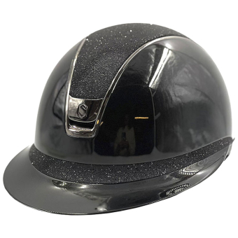 Ridhjälm Miss Shield 2.0 Glossy Crystal Fabric Svart