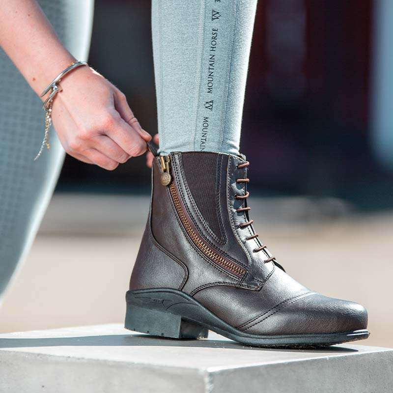 Ridskor Veganza Side Zip Paddock Brun