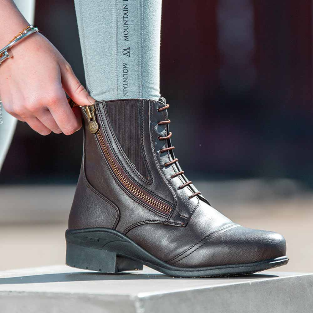 Ridskor Veganza Side Zip Paddock Brun