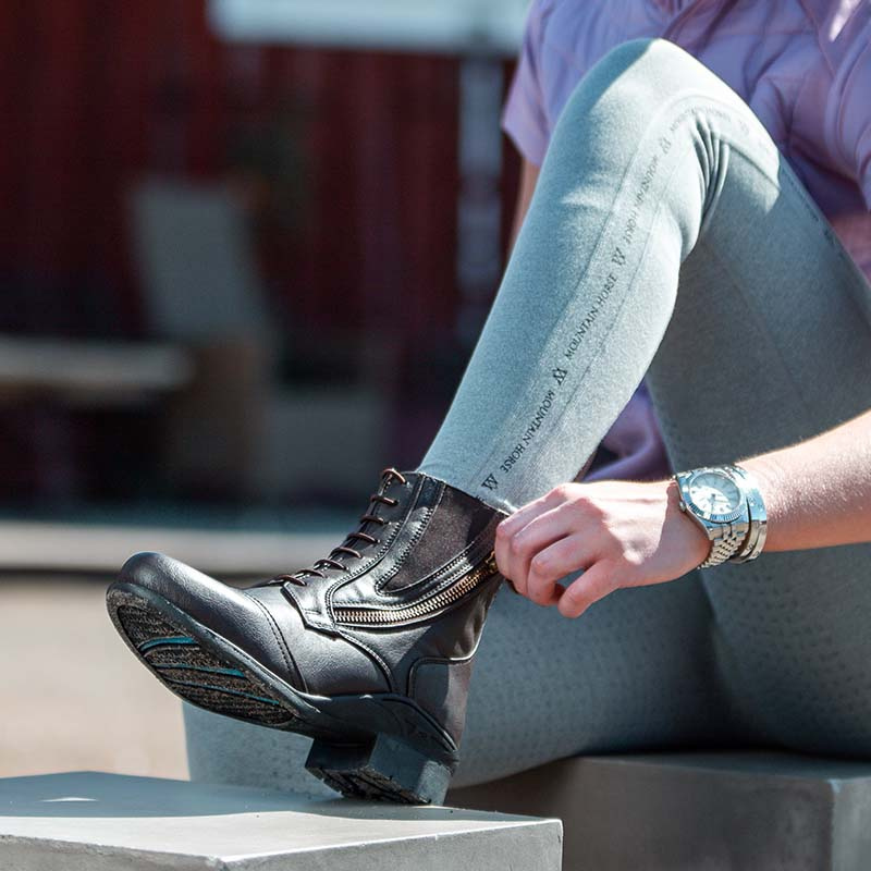 Ridskor Veganza Side Zip Paddock Brun