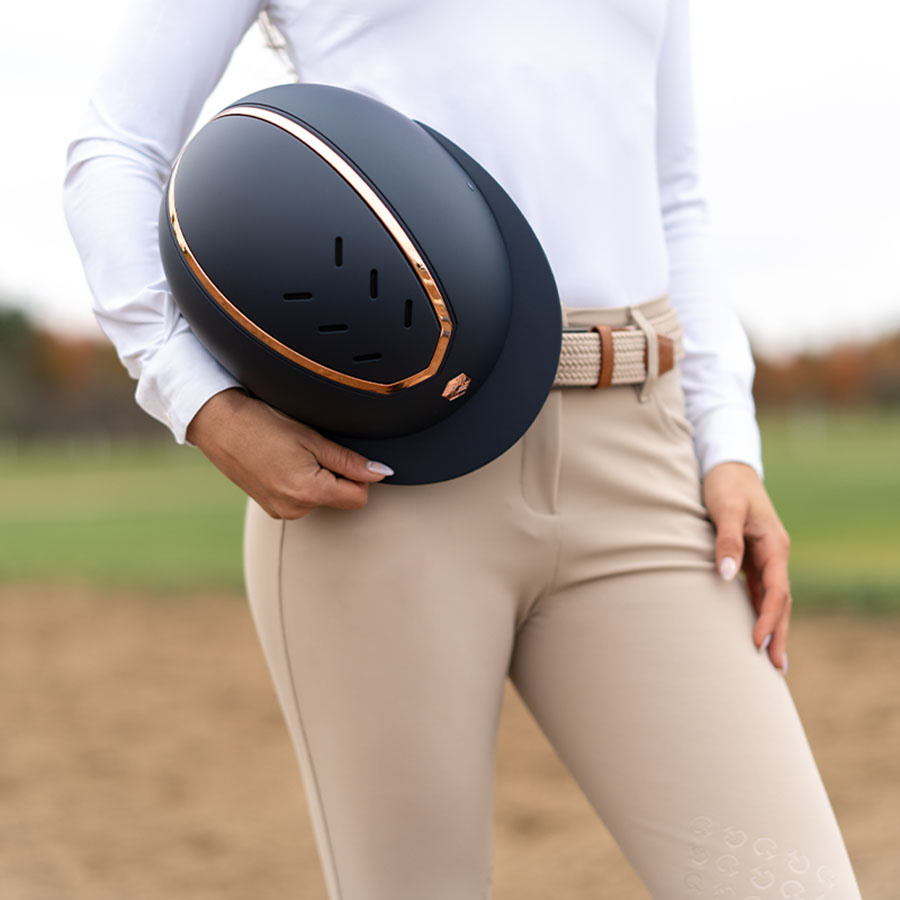 Ridhjälm Kylo Matte Wide Peak Marinblå/Roséguld