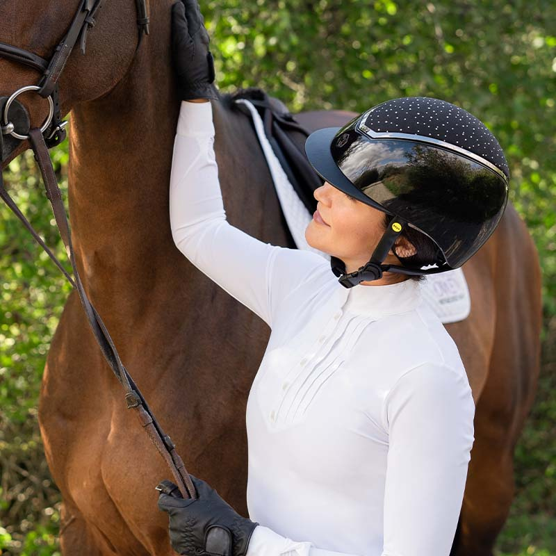 Ridhjälm MIPS Kylo Gloss Crystal Svart/Chrome