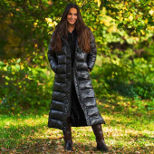 Lång Ridkappa Irma Svart Lång Ridkappa Irma Svart