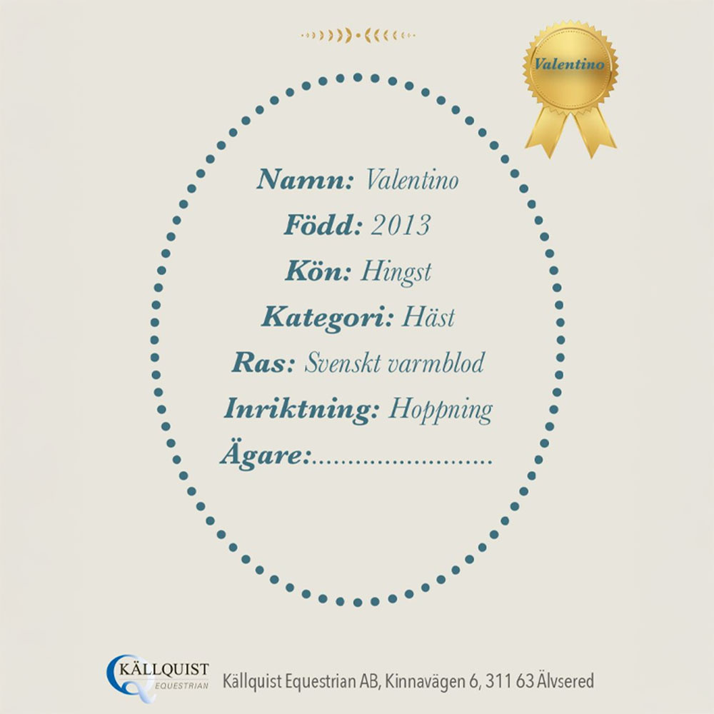Käpphäst Valentino