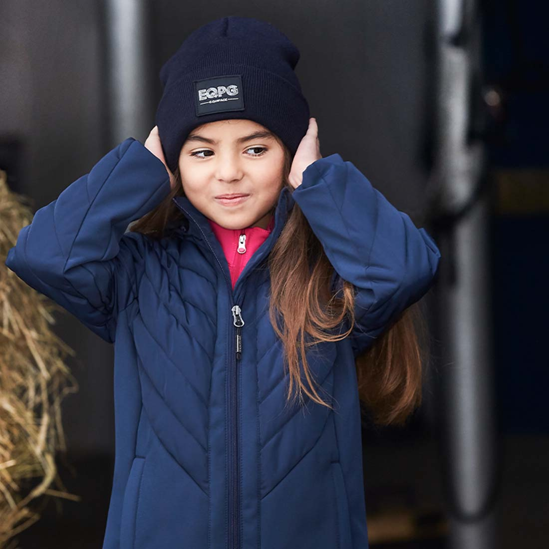 Ridparkas Jr Gaia Marinblå