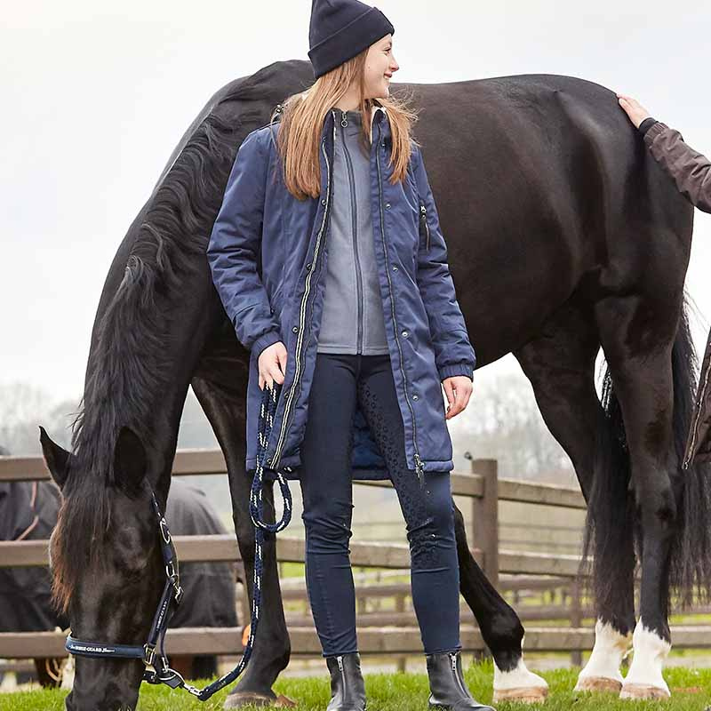 Ridparkas Jenna Marinblå