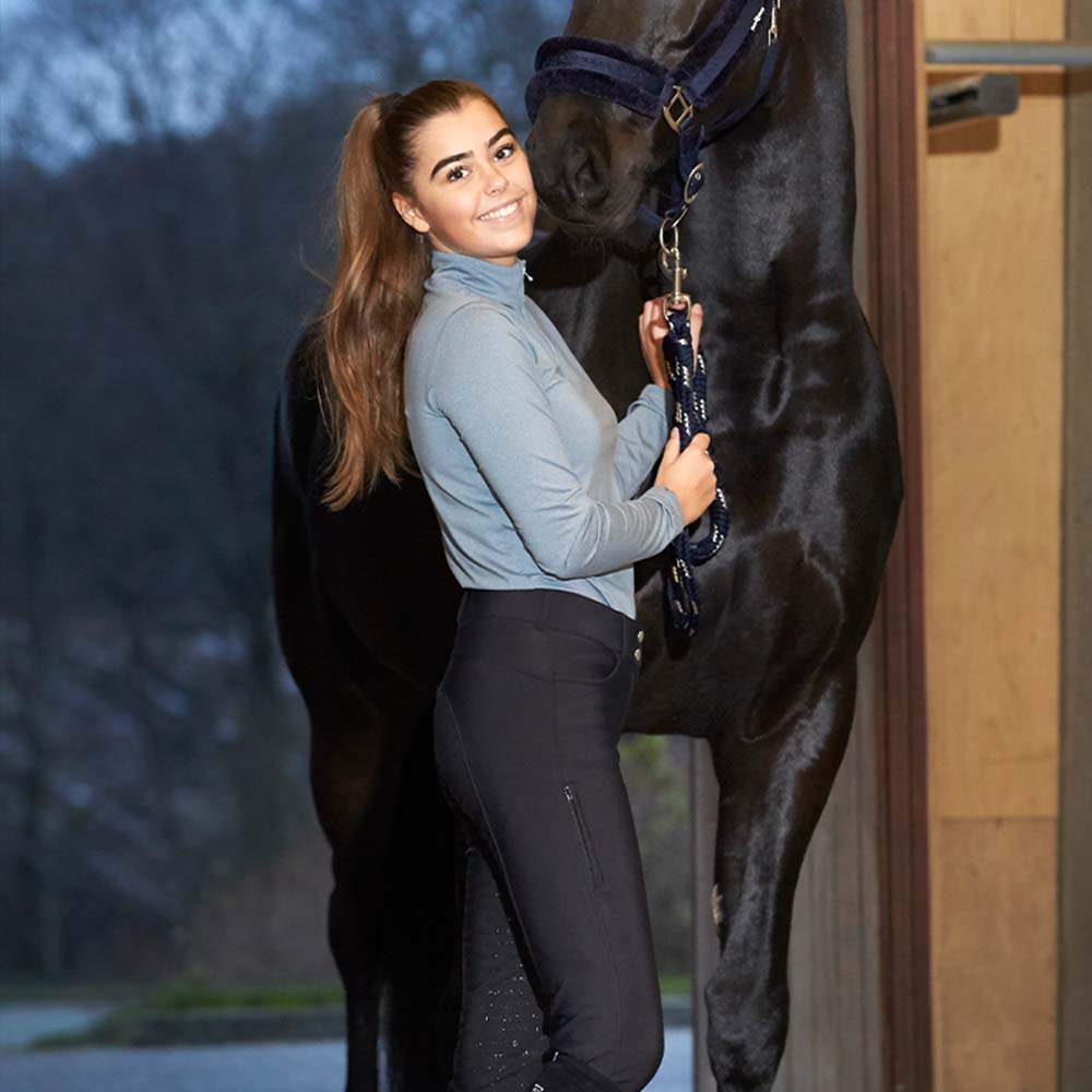 Vinterridbyxor Janet Helskodda Softshell Svart