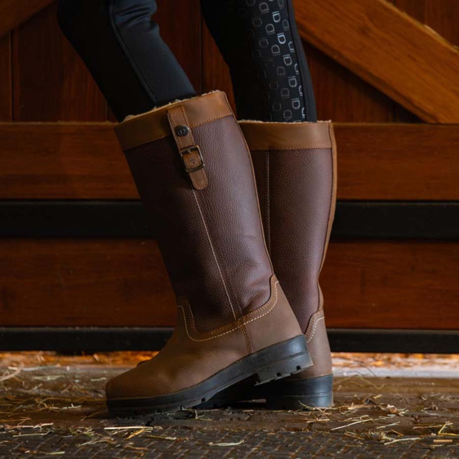 Fodrade Stallstövlar Winter Brun